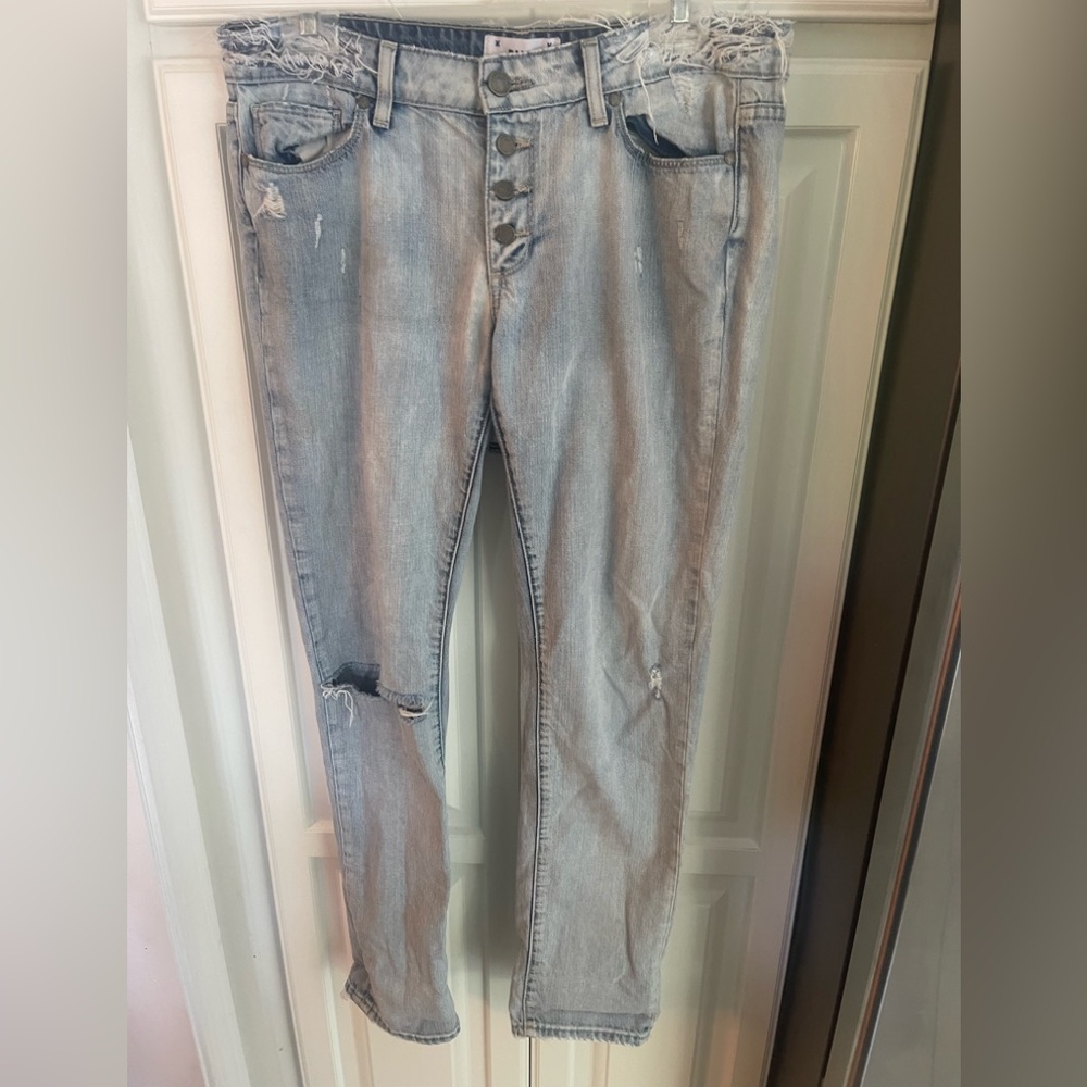 Paige‎ Jimmy Jimmy Skinny Jeans Women's Sz 28 Light Wash Distressed Denim